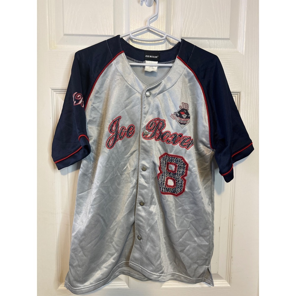 Joe Boxer Kids Baseball Jersey Shirt Cartoon Baseball Player Graphic Size L